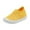 Yellow, variant on Girls Sneakers Summer And Autumn Girls Sneakers Flying Woven Mesh Breathable Comfortable Flat Casual Cute Yellow