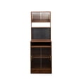 thumbnail image 5 of Kitchen Pantry Storage Cabinet with Hutch 25 inch Wide Tall Freestanding Food Kitchen Cabinet Pantry Cupboard with Reeded Glass Doors, Pegboard, Countertop Farmhouse 25 W x 71 H x 16 D Inch, 5 of 11