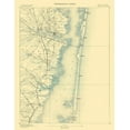 thumbnail image 2 of USGS 26x32 Black Ornate Wood Framed with Double Matting Museum Art Print Titled - Barnegat New Jersey Sheet - USGS 1884, 2 of 4