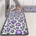 thumbnail image 2 of Kitchen Rugs Sets Of 2,Green and Purple Of Leopard Print Anti Fatigue Kitchen Mat Rugs Non Slip Washable,Decorative Kitchen Floor Mats for Kitchen,Sink,Laundry,17"x47"+17"x47", 2 of 5