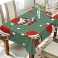 thumbnail image 4 of SKYSONIC Santa Claus Tablecloth Waterproof Washable Polyester Square Table Cover Durable Tablecloth for Kitchen Dining Table Party Decor (54 X 54 Inch), 4 of 7