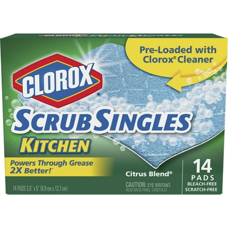 UPC 044600312828 product image for Clorox ScrubSingles Kitchen, Bleach Free Cleaning Pad - Citrus Blend, 14 ct | upcitemdb.com