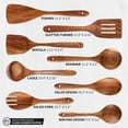 thumbnail image 4 of Juego de utensilios de cocina Zulay Kitchen Premium, madera de teca, 8 piezas, 4 of 8