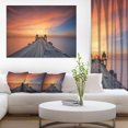 thumbnail image 1 of Wooden Bridge Straight Into the Sea - Sea Bridge Canvas Art Print, 1 of 3