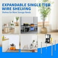 thumbnail image 5 of QUIOCOZY Heavy Duty 1-Tier Wire Storage Shelf, Metal Shelving Unit for Kitchen, Pantry, and Garage, 15" x 14" x 15", Chrome, 2 Pack, 5 of 9