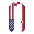 thumbnail image 1 of Monaco & USA United States Flag Shawl Sash Stole Graduation Shawls Wraps Scraf For International Study, 1 of 5