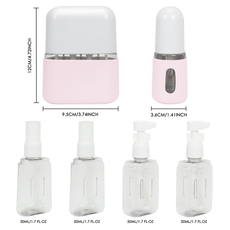 Skycase Travel Bottle Set, 4 in 1 Travel Containers Set for  Toiletries,Leak-Proof Refillable Plastic Bottles with Lid,Airplane  Accessories Kits for Shampoo Conditioner Lotion Liquids,Pink - Yahoo  Shopping