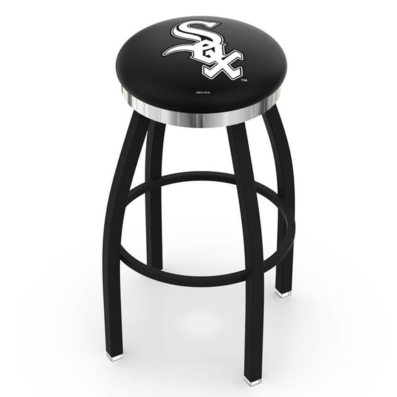 Chicago White Sox 25" Swivel Counter Stool with Chrome Accent