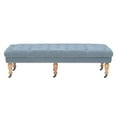 thumbnail image 6 of Atlin Designs 17.75" Transitional Fabric Bench with Casters in Washed Blue, 6 of 9