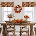 thumbnail image 5 of Maple Leaf Valances for Windows, 42 x 18in, Fall Watercolor Leaves Pastoral Black Rod Pocket Kitchen Valance Curtain Light Filtering Window Treatments for Living Room Bedroom, 1 Panel, 5 of 7