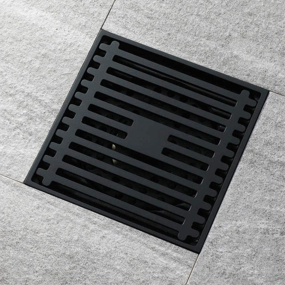 Square Brass Floor Drain Deodorant Bathroom Shower Drain Tile Insert Invisible 