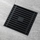 thumbnail image 3 of Tapa de desagüe de baño invisible para inodoros y duchas, elegante diseño de sifón, desagüe de ducha cuadrado negro de 10 x 10 cm, 3 of 5