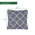 thumbnail image 2 of Hanover Lattice Indoor/Outdoor Throw Pillow, Decorative, Set of 2, Grey - HANTPLATT-GRY-2, 2 of 4