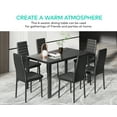 thumbnail image 2 of Aiho Dining Table Sets with PU Leather Chairs for 6 - Black, 2 of 7