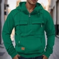 thumbnail image 1 of MHFRRA Sudadera con Capucha Informal, Chaqueta Cálida con Forro y Bolsillo Frontal para Uso Diario Al Aire Libre, Otoño E Invierno Verde, 1 of 6