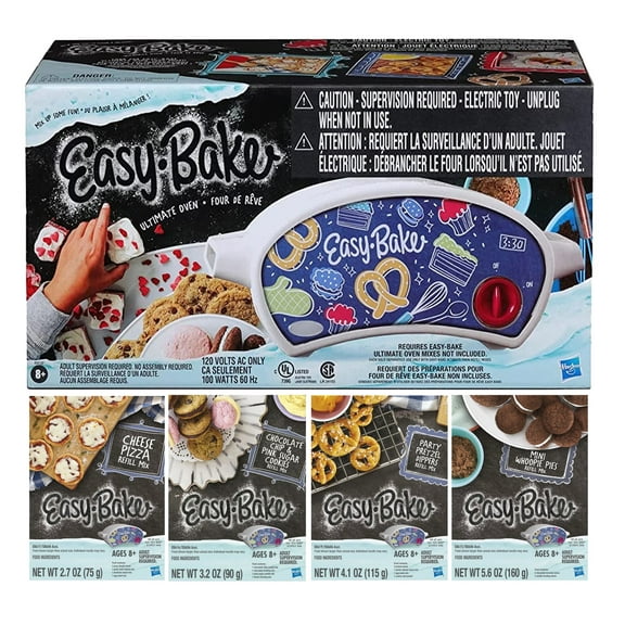 Easy Bake Ultimate Oven Baking Bundle, 4 Mixes, Ages 8 , Multi-Color