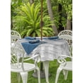 thumbnail image 3 of Outdoor Tablecloth with Umbrella Hole for Patio/Picnic/Party/Camping, Grey Coastal Waterproof Table Cloth Round Cover Washable, Summer Ocean Sea Ombre Starfish Corals (Dia 54"), 3 of 8