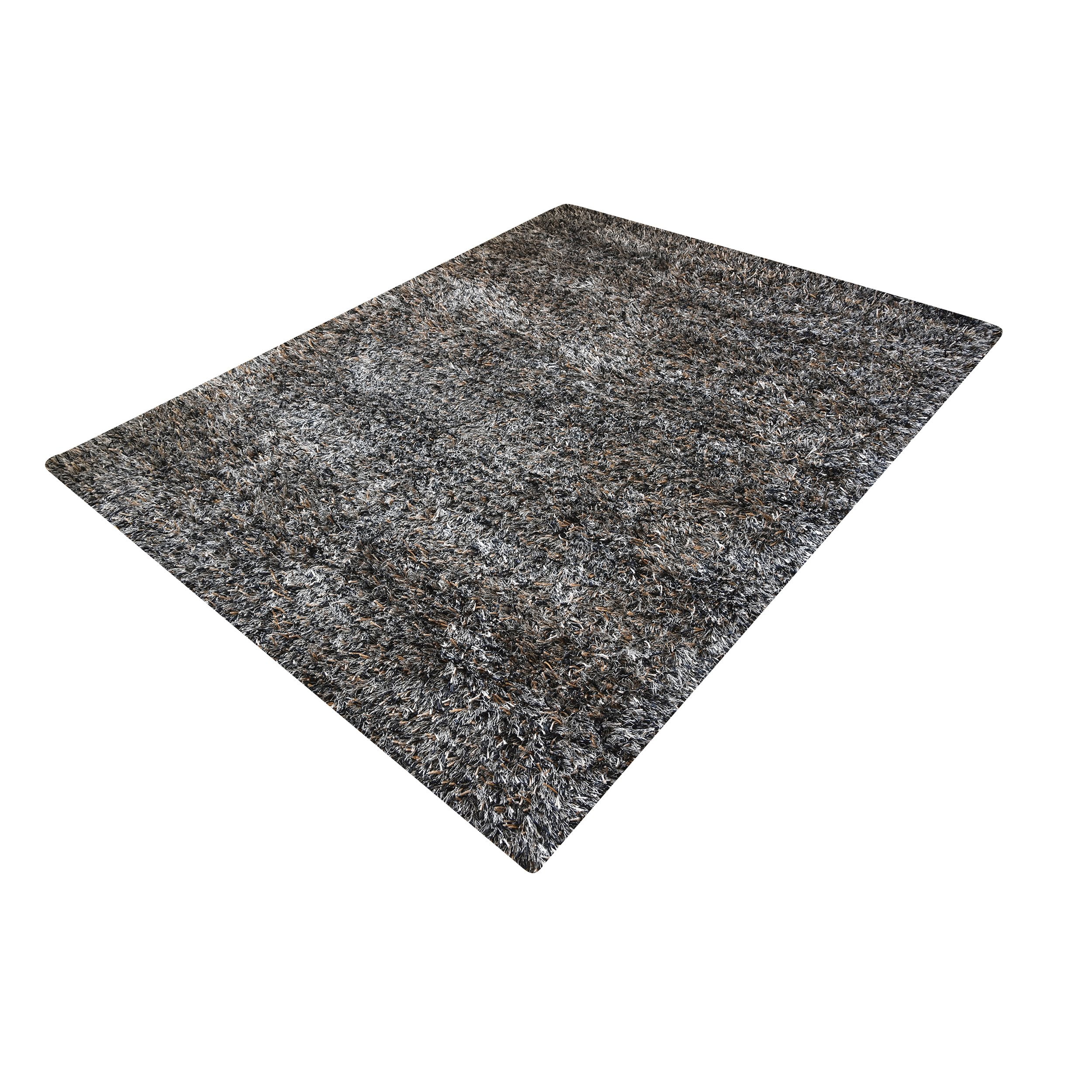 EXCLUSIVE Shaggy Charcoal Grey Hand Tufted Area Rug 5x7 ft Soft Modern