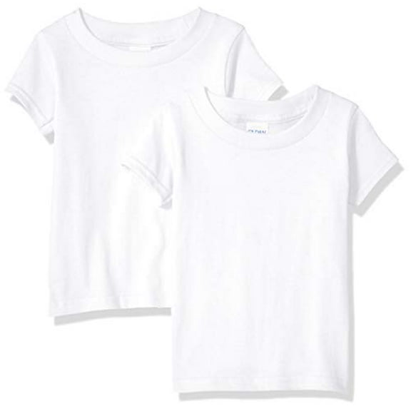 Gildan unisex child Toddler T-shirt, 2-pack T Shirt, White, 2T US