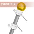 thumbnail image 2 of 2Pcs Rotating Mounting Rings 360 Degree Free Flag Pole Kit 0.75-1.02Inch Diameter (Beige), 2 of 8