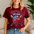 thumbnail image 4 of Respect The Drip Baseball Ice Cream Drip 4Th Of July, Baseball Shirt,Game Day Shirt,Game Day Baseball, American Baseball, 4 of 5