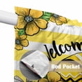 thumbnail image 4 of Swag Valance Curtains for Windows, Flower Gnomes Light Filtering Kitchen Curtains with Rod Pocket, Yellow Botanical Floral Striped Star Bee Window Treatment Valances for Living Room, 36x36 - 2 PCS, 4 of 9