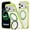 Transparent + green, variant on iPhone 17 Pro Case with Stand, 360 Magnetic Ring Stand, Military-Grade Protection [Compatible with MagSafe] Shockproof Case for iPhone 17 Pro Slim Cover Adjustable Foldable Kickstand, Clear
