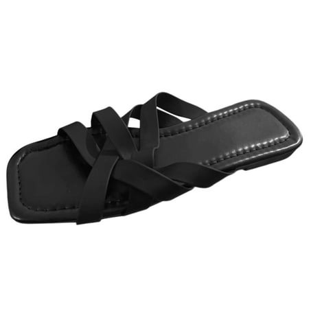 

PEASKJP Dressy Sandals Women Comfortable Women s Once Twice Espadrille Platform Wedge Sandal (Black 7)
