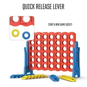 Realplay Jumbo 4-in-a-Row Connect Game – 4ft. Giant Indoor/Outdoor Yard Game with 42 Rings, Ages 6+