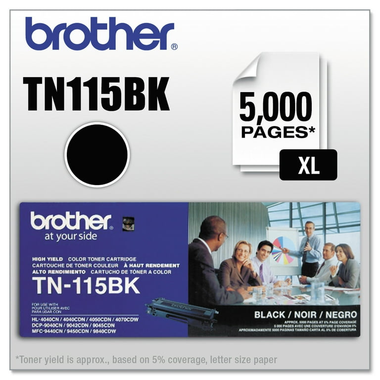 TN115BK High-Yield Toner, 5,000 Page-Yield, Black TN115BK High-Yield Toner, 5,000 Page-Yield, Black