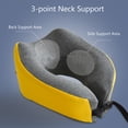 thumbnail image 3 of Almohada en forma de U Irfora Almohada en forma de U Almohada de viaje de espuma viscoelástica Almohada de viaje para el cuello Almohada portátil de espuma viscoelástica con soporte para el Irfora Almohada en forma de U, 3 of 5