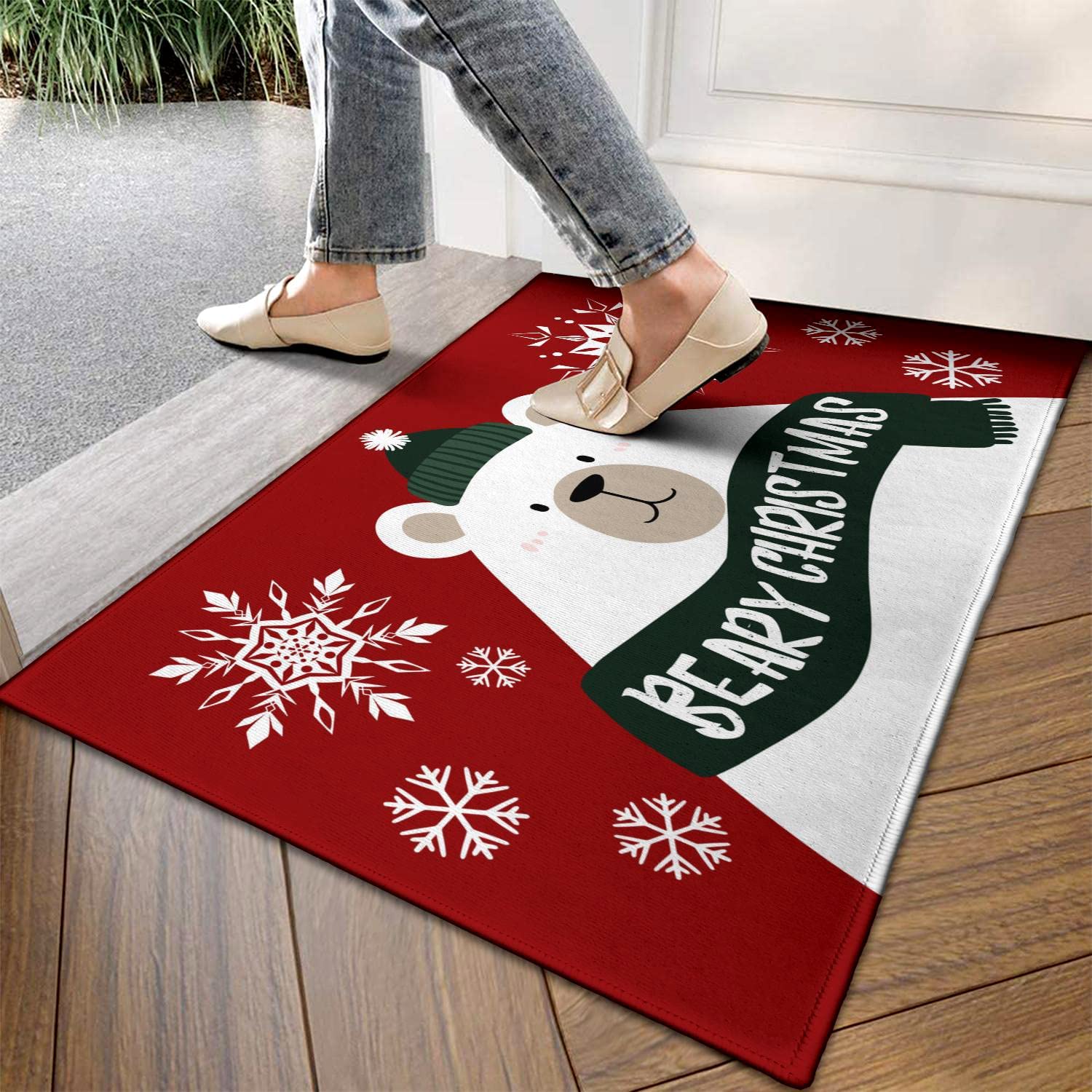 Christmas Door Mat Christmas Rug Christmas Decorations Bear Christmas  Doormat Christmas Welcome Mat Indoor Winter Door Mat Outdoor 30x17