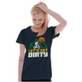 thumbnail image 3 of Let's Get Dirty Mountain Bike Outdoor Womens Fitted Plus Size Graphic Tee Brisco Brands 2X, 3 of 5