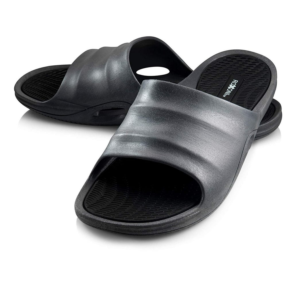 Roxoni - Roxoni Men's Comfort Open Toe Slide Sandals, Anti Skid Rubber ...
