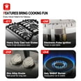 thumbnail image 2 of Gasland 36" 5 Burners Gas Stove Top, NG/LPG Convertible Built-in Gas Cooktop, Stainless Steel, 2 of 7
