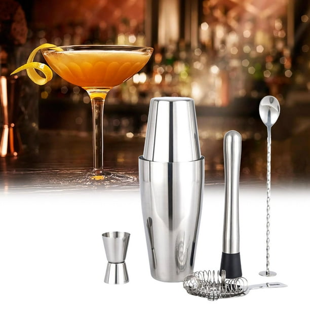 Shaker Per Cocktail Professionale In Acciaio Inox 304 Delidge - 3 Pezzi Con Colino Integrato, 680g