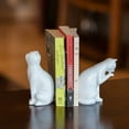 thumbnail image 3 of Danya B 3.5" White Resin Bookends, 3 of 3