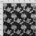 thumbnail image 3 of oneOone Polyester Spandex Black Fabric Florals Craft Projects Decor Fabric Printed By The Yard 56 Inch Wide, 3 of 4