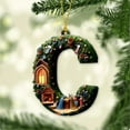 thumbnail image 4 of Loyerfyivos 2D Personalized Letter A Christmas Tree Ornament, Santa Alphabet Holiday Decoration, Custom Name Initial C Shaped Acrylic Decorative Hanging Ornament 2025, Gifts for Men Women, 4 of 7