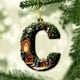 thumbnail image 4 of Adornos de árbol de Navidad de 26 letras - Decoraciones acrílicas personalizadas con gorros de Papá Noel, de una pieza, 4 of 7