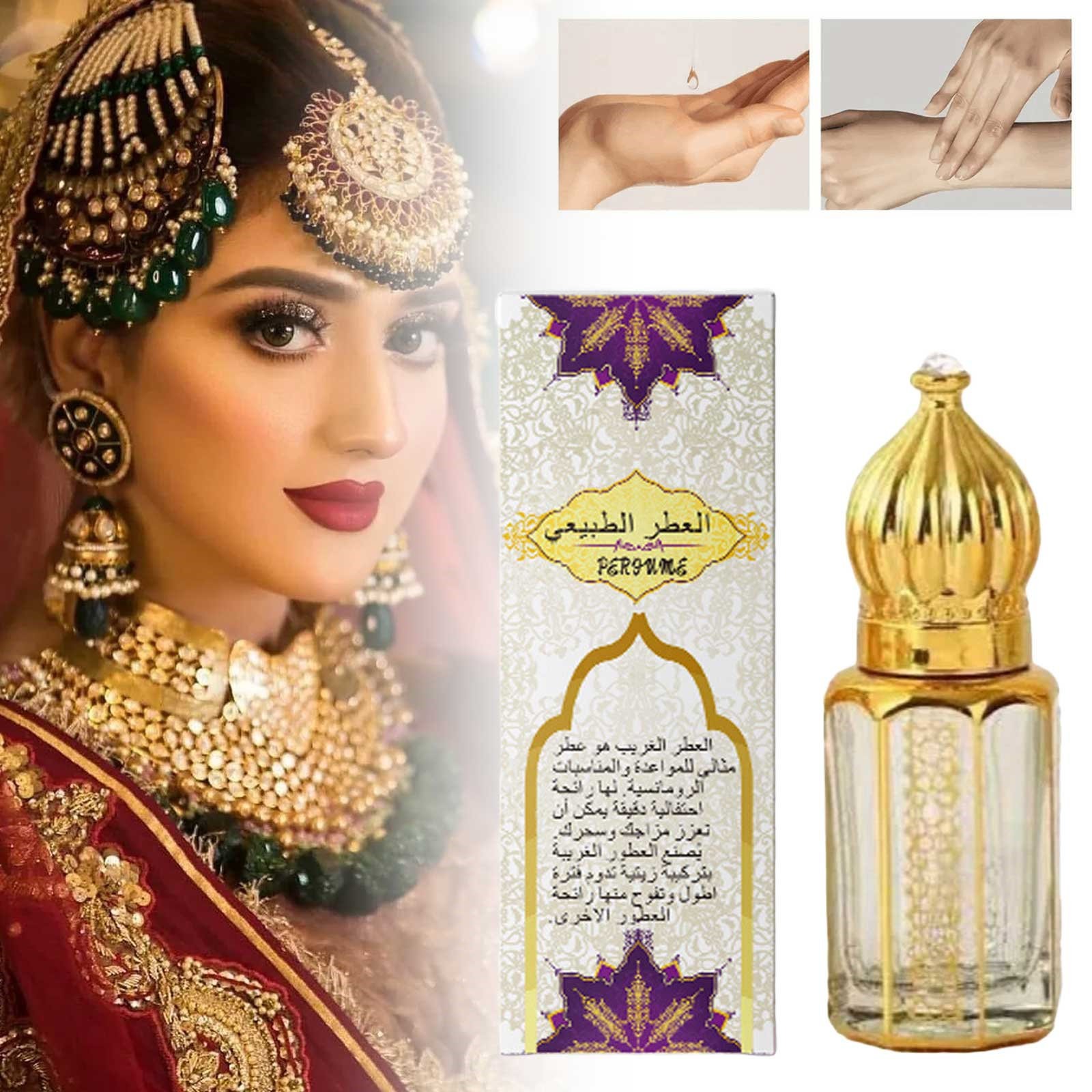 under 7$ Perfumes for Women Horplkj Mini Arabic Crystal Glass Roller