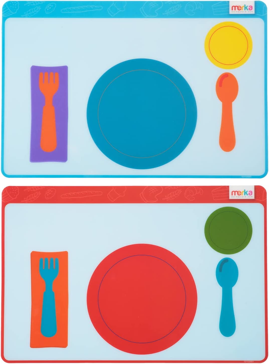 merka Kids Silicone Placemats for Dining Table: Montessori Non-Stick Placemats for Kids & Toddlers; Educational Table Mat Teaches Children Table Set of 2 Matching Toddler Placemats - Walmart.com