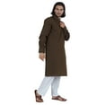 thumbnail image 3 of AtasiÂ&nbsp;Men's Henley Welt PocketÂ&nbsp;LongÂ&nbsp;KurtaÂ&nbsp;Solid Indian Ethnic Wear Clothing ForÂ&nbsp;Men's, 3 of 7