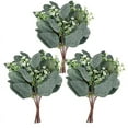 thumbnail image 6 of BNNG 1PC Artificial Oval Euca Lyptus Leaves Branches For Wedding Holiday Decoration Lifelike Artificial Flower Hair Accessories faux Flower Bouquet For Home Decor, 6 of 7