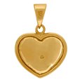 thumbnail image 2 of 925 Sterling Silver Yellow-tone Womens Love Heart Charm Pendant Necklace 18.2x13mm Wide Pendant for Women, 2 of 2