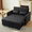 Black + PU + Foam, variant on ANJIESENG 51.6" Convertible Sleeper Chair Bed, Pull-Out Loveseat Sofa Bed with 3 USB Charging Ports, PU Leather Upholstered Armchair Bed for Apartment, Dorm, Office and Small Spaces, Black,brown