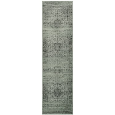 SAFAVIEH Vintage Hartley Traditional Runner Rug, Spruce/Ivory, 2'2" x 10'