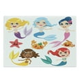 thumbnail image 1 of Underwater Cutting Board, Illustration of Colorful Mermaids and Sea Friends Cheering Joyful, Decorative Tempered Glass Cutting and Serving Board, Large Size, Multicolor, by Ambesonne, 1 of 1