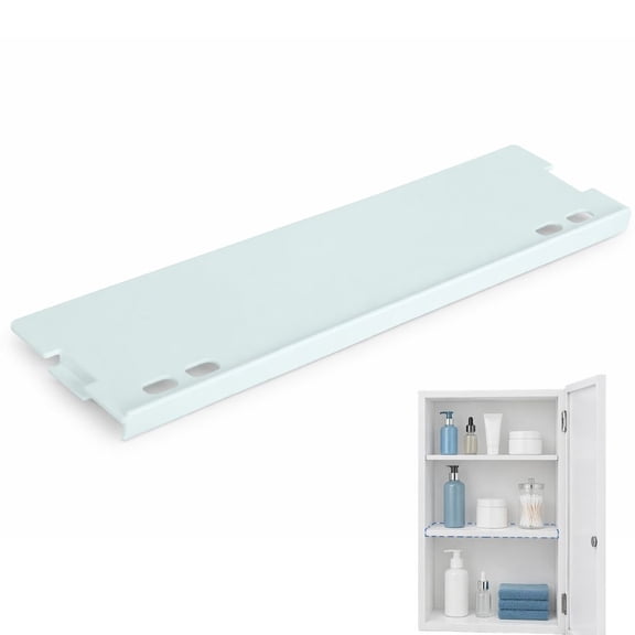 White Plastic Medicine Cabinet Shelf Replacement (1PIECE) - PLEASE CHECK PICTURES FOR DIMENSIONS