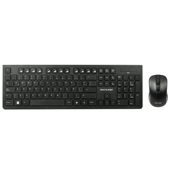 Teclado y Mouse Inalámbrico Multilaser Slim Negro